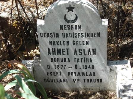 Keko oğlu Ahmet Aslan (Hemede Kek, 1857-1940), 81 yaşında sürgün gönderildiği Amasya Gümüşhacıköy Beden köyünden dönemedi (Fotoğraf: Ali Rıza Aslan arşivi) 