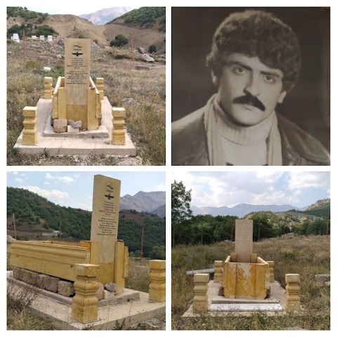 Alişan Karaaslan, 58  yaşında yaşama veda eden  kardeşi Fazlı Karaaslan’ın  (1959-2017)  mezarını kendi elleriyle yaptı.  Burcu Karaaslan’ın tasarladığı mezarda Erzincan Tercan taşı kullanıldı 