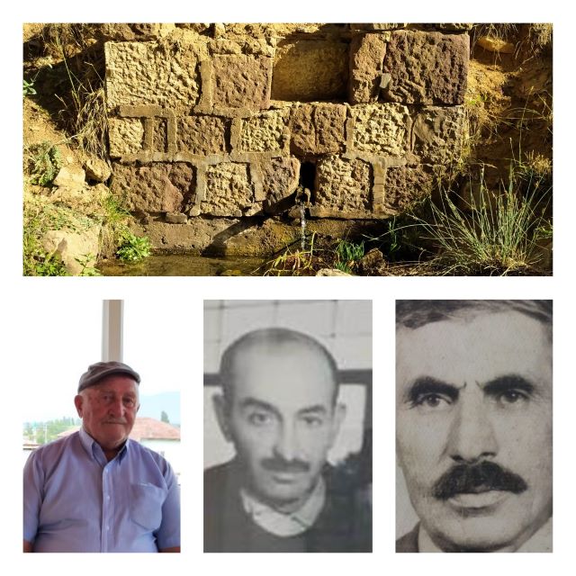 (Soldan sağa) Hasan Günal (1932), Hasan Karaaslan (Hesene Klaçi, 1924-1964),  Ahmet Aybek (Pülümür Hınzori çeşmelerine emek veren ustalar) 