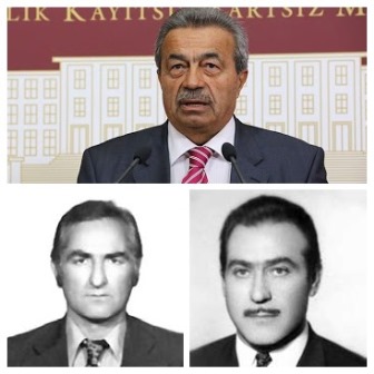 (Soldan sağa) CHP Tunceli Milletvekili Av. Hüseyin Erkanlı (1927-1988) ve CHP Tunceli Milletvekili Öğretmen-Müfettiş  Hüseyin Yenipınar  (1928-1991). (Üstte) Tunceli Milletvekili  Kamer Genç (1940-2016) 