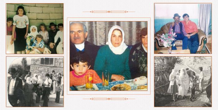 Ortadaki fotoğraf Hıdır Düzgün (Başbakan), eşi Şahanım ve oğlu Kemal Düzgün . Sol ve sağ baştaki fotoğraf Ahmet (Derviş) Dikme ve ailesi 