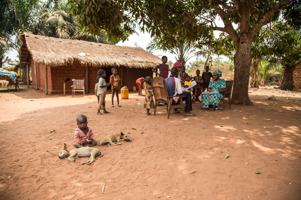 Orta Afrika Cumhuriyeti'nde bir köy evi