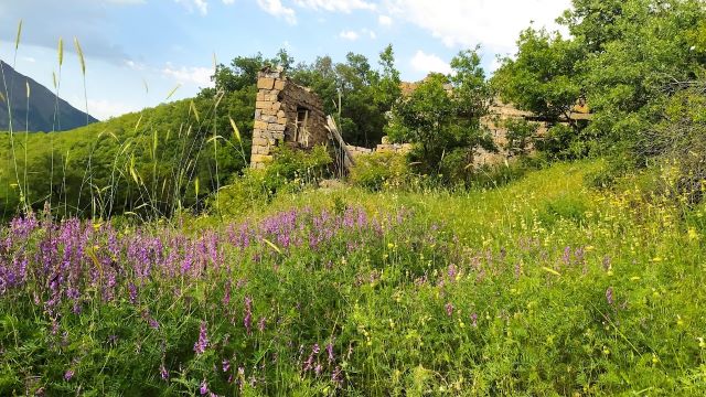 Pülümür Mezra köyü Sürek Mahallesi’nde ışığı sönmüş binalardan arta kalan hüzün.